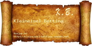 Kleineisel Bettina névjegykártya